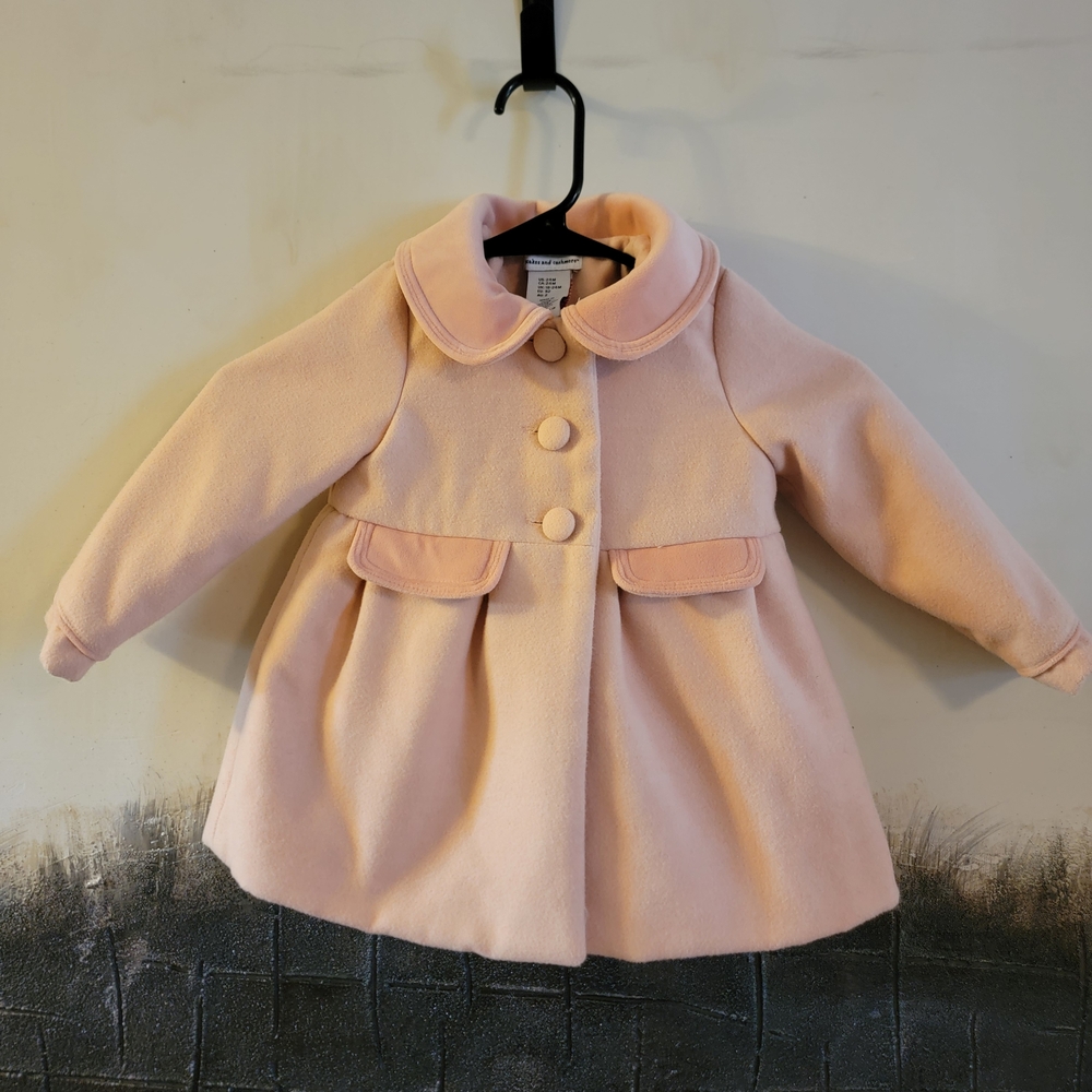 cupcakes & cashmere Pale Pink Peter Pan Collar Coat
